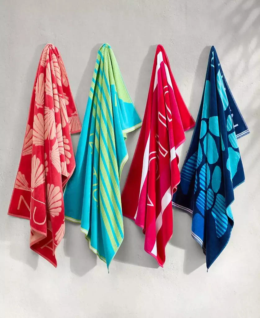 Nautica Tilted Logo Jacquard Beach Towel Set, 68" X 36" 6