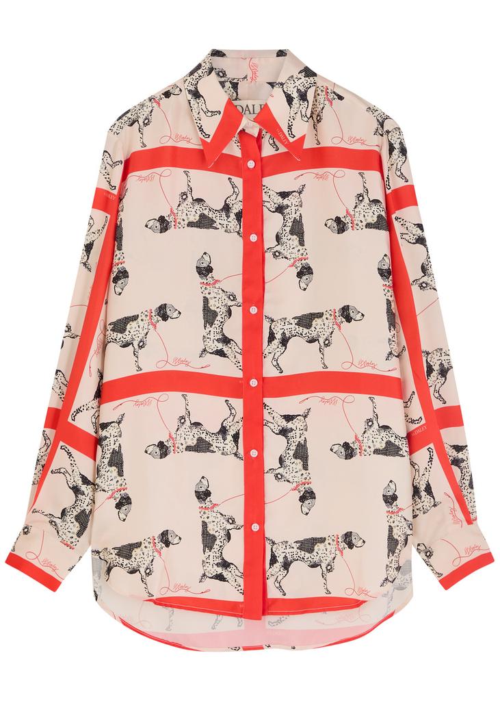SS DALEY Pointer printed silk shirt