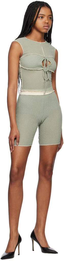 Yuzefi Green Keyhole Tank Top 4