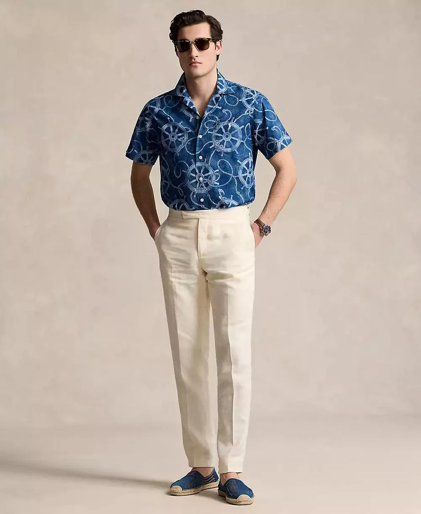 Ralph Lauren Men's Classic-Fit Cotton-Linen Camp Shirt 4