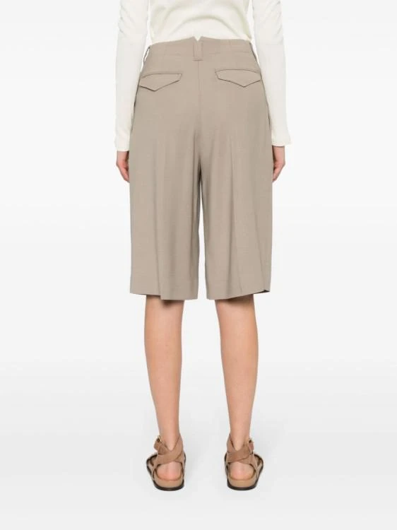 Ami Taupe Brown Tailored Knee Shorts 3