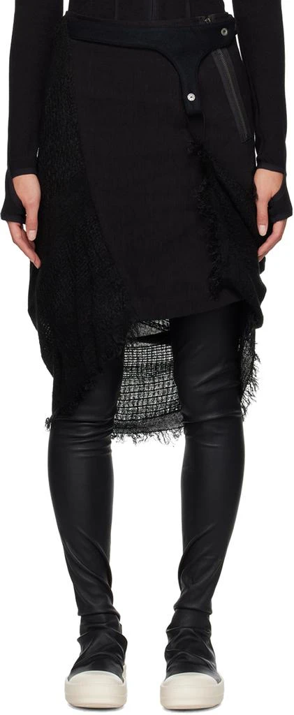 Hyein Seo Black Fringed Midi Skirt 1