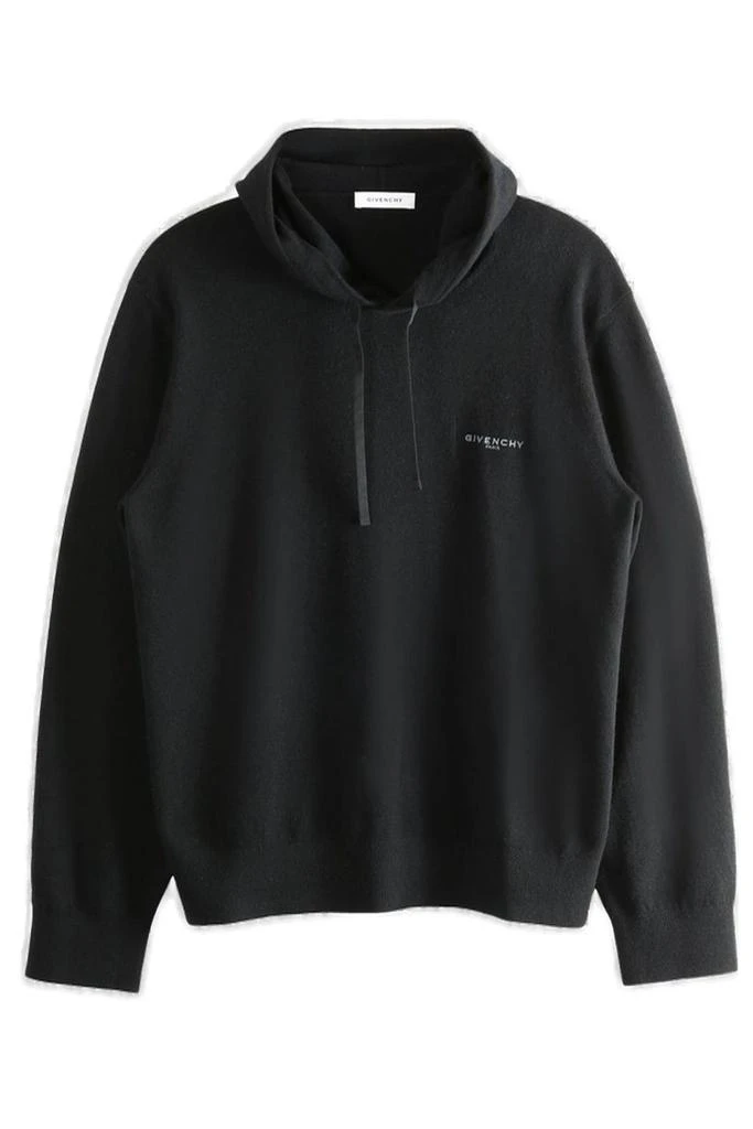 Givenchy Givenchy Paris Signature Embroidered Drawstring Hoodie 1