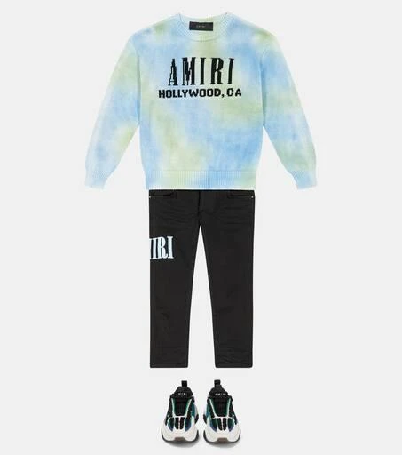 AMIRI Logo tie-dye wool sweater 2
