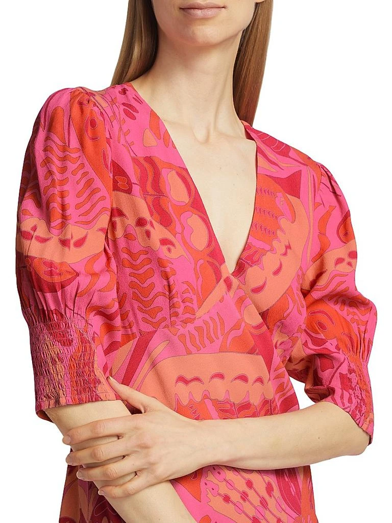In The Spirit Of Palm Beach Zadie Midi-Dress  On Sale Now with Up to 63%  Off | Discover Exclusive Deals & Savings at BeyondStyle  Authentic Rixo  contemporary|Women's|women's apparel|v-neck|sheath|three-quarter  sleeve|women's|dresses|floral|midi ...