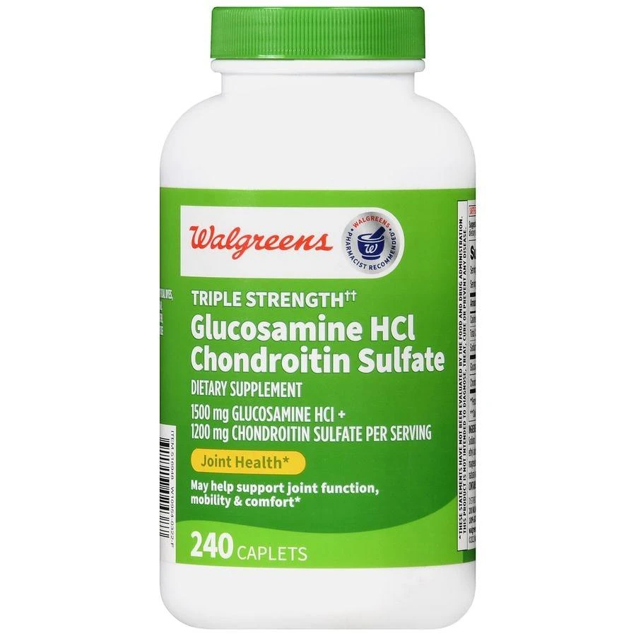 Walgreens Glucosamine HCl Chondroitin Sulfate Caplets Triple Strength (120 days) 2