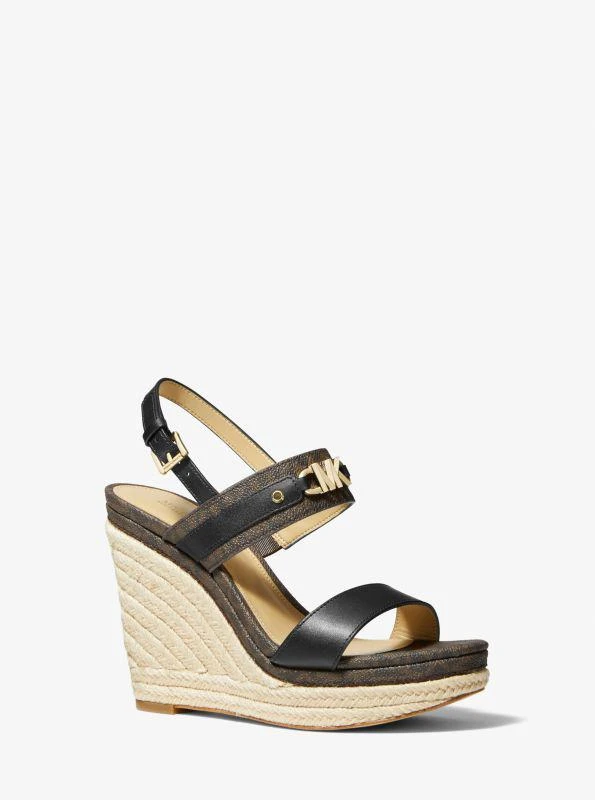 Michael Kors Farrah Leather Wedge Sandal 1