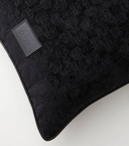 Gucci Horsebit jacquard velvet cushion 4