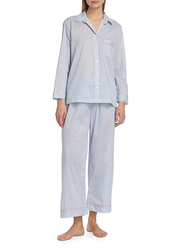 Pour Les Femmes Stripe Cotton Pajama Set 3