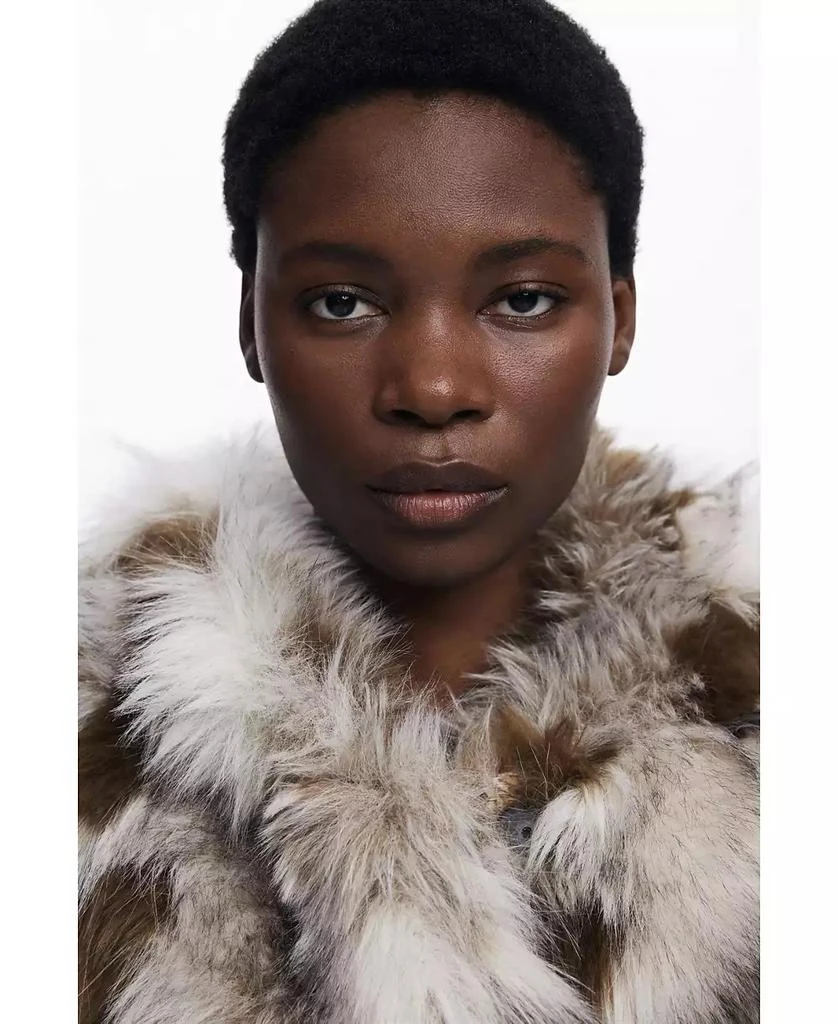 Desigual Women's Denim fur vest 3