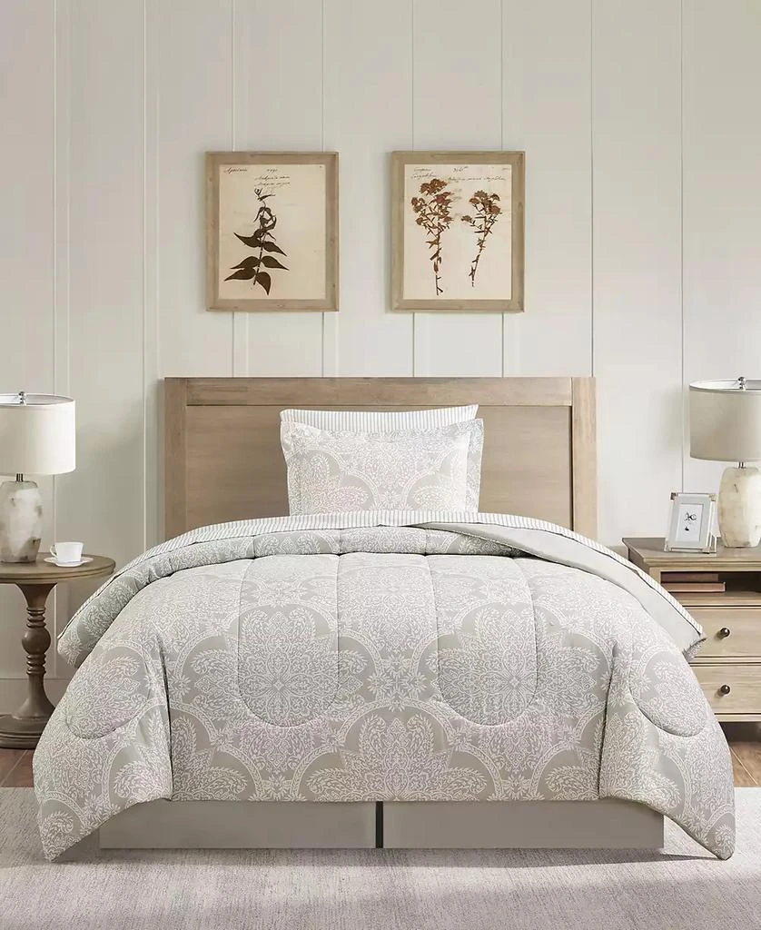 Sunham Neutral Damask 8-Pc. Comforter Set 10
