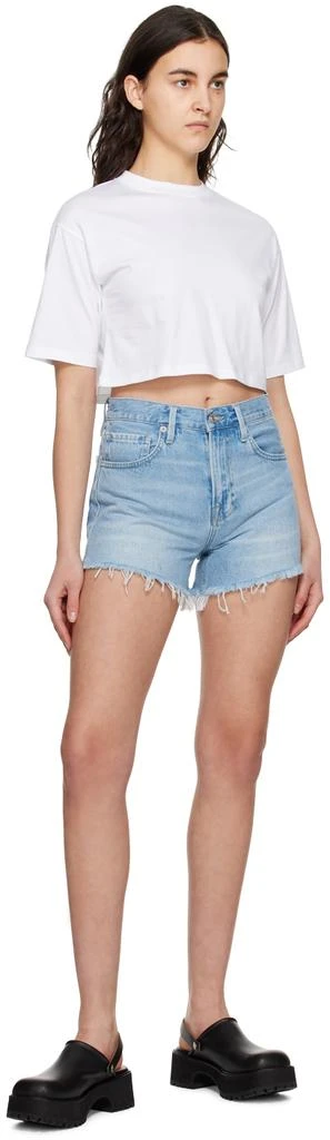FRAME Blue 'Le Super High' Denim Shorts 4