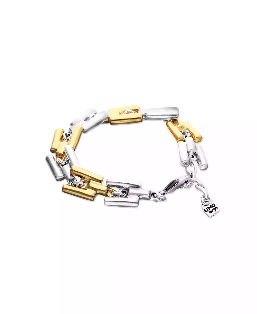 UNOde50 Half 18K Gold Half Sterling Silver Alloy Bracelet with Links 2