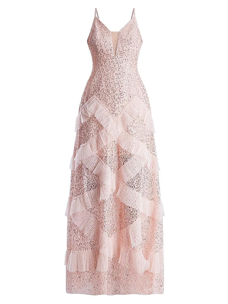 BCBG Embellished Lace Ruffle Gown - Dresses & Skirts - Free Shipping -  BeyondStyle