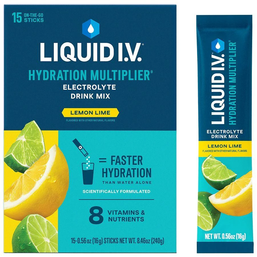 Liquid I.V. Electrolyte Drink Mix Lemon Lime, 15ct 2