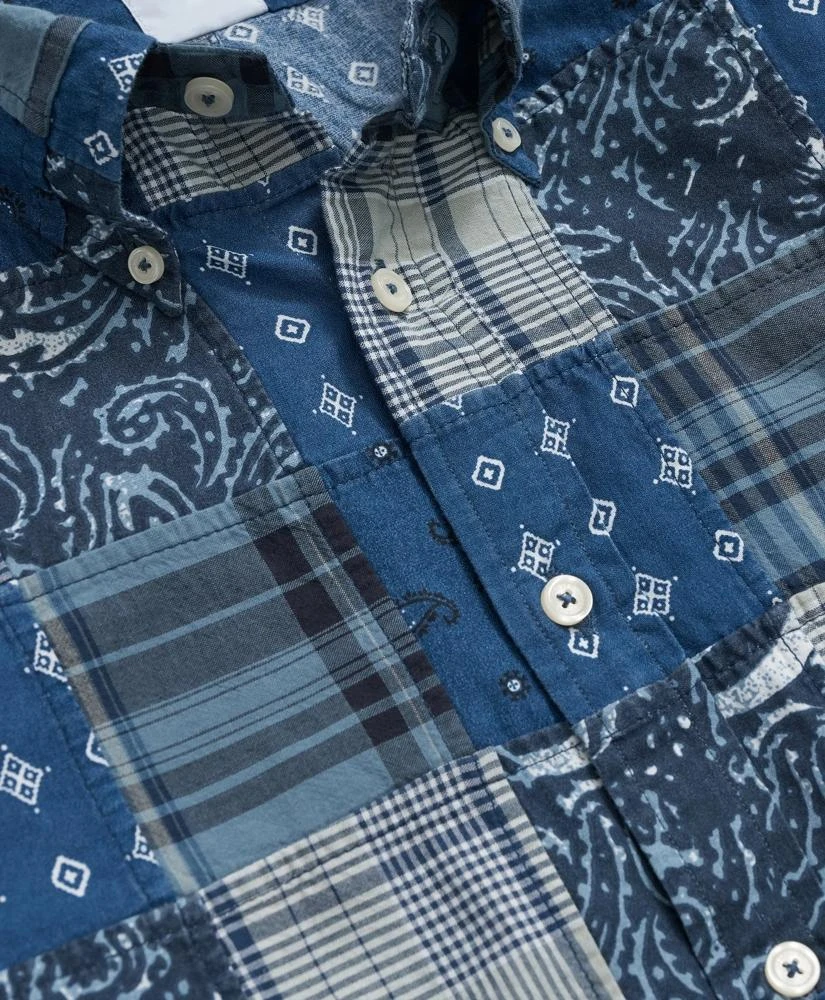 Brooks Brothers Cotton Sport Shirt in Patchwork Madras 2
