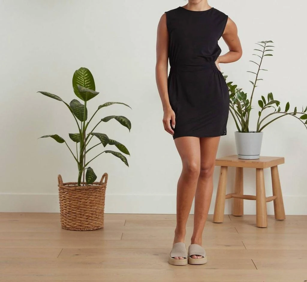 Known Supply Sandy Tank Dress In Black 1