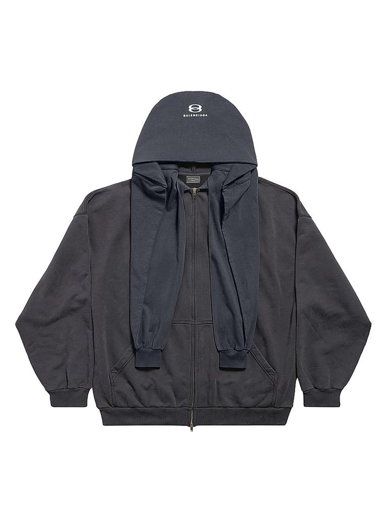 Balenciaga Gaffer Zip-Up Hoodie Small Fit - Hoodies - Free