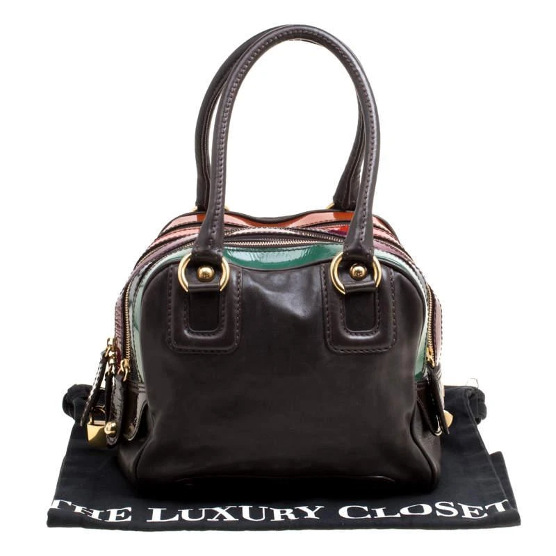 Dolce & Gabbana D&G Multicolor Leather Lily Bowler Bag 10