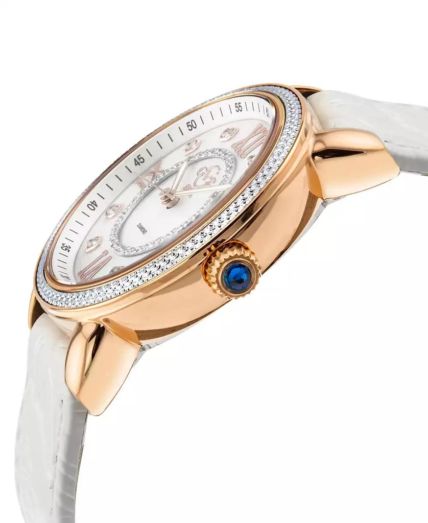 Gevril Women's Marsala Swiss Quartz White Leather Watch 37mm 2