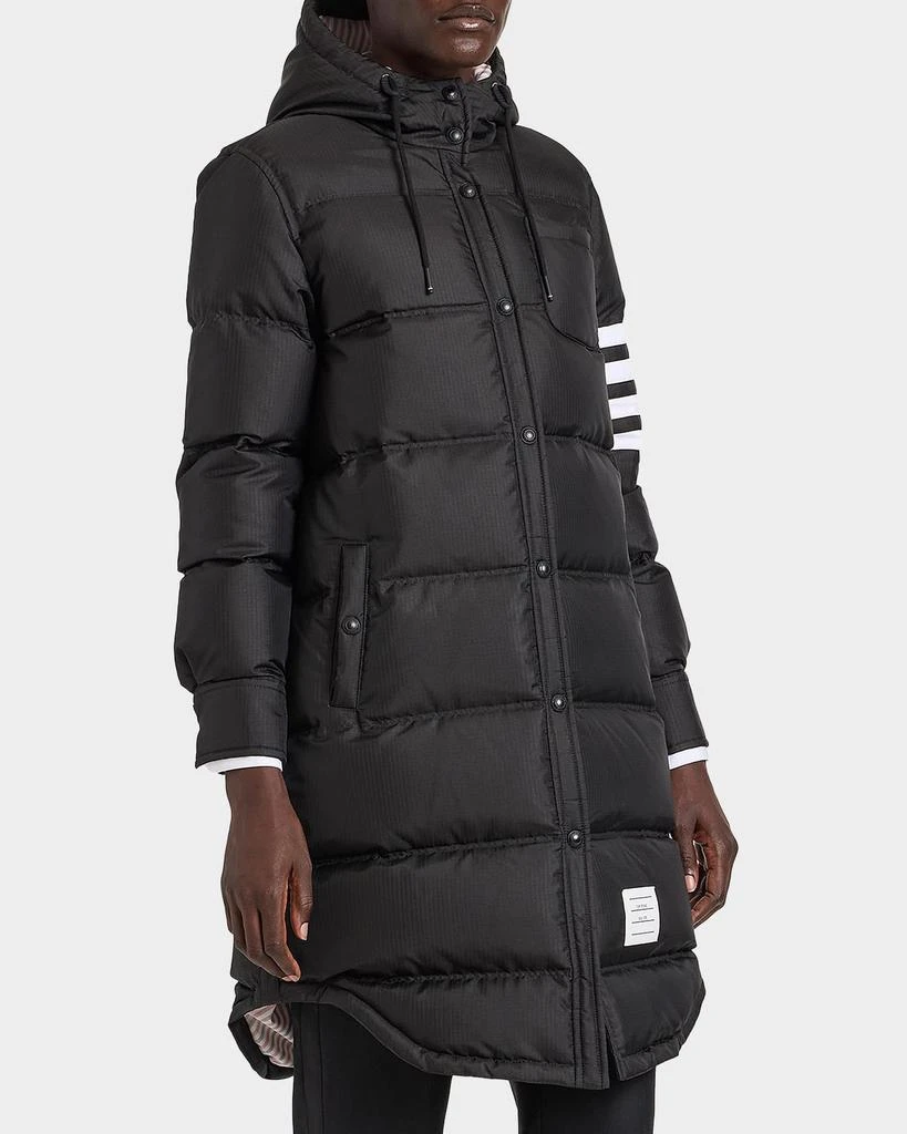 Thom Browne Shiny Ripstop 4-Bar Parka Jacket 5