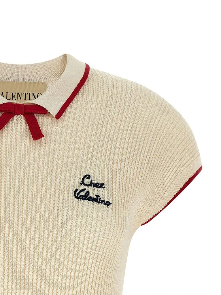 Valentino Valentino Bow Detailed Short-Sleeved Jumper 3