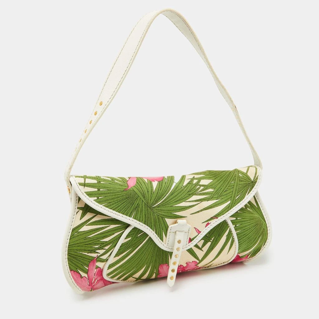 Celine Celine Multicolor Tropical Print Canvas and Leather Shoulder Bag 3