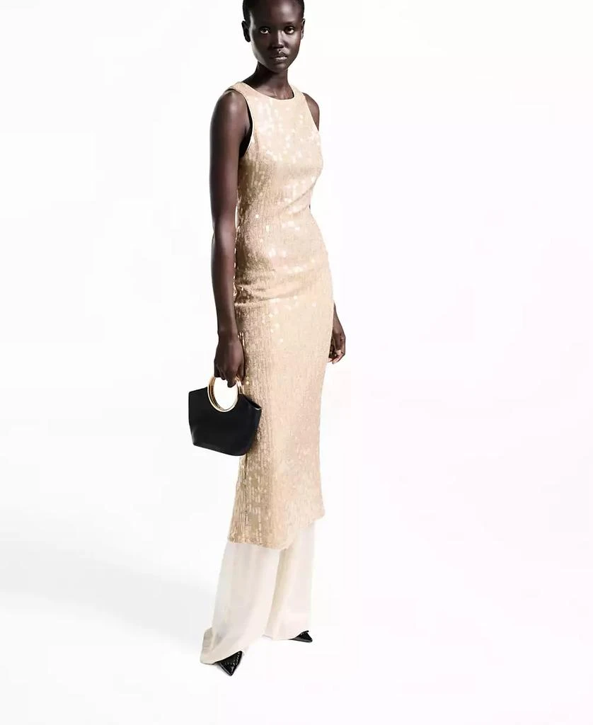 Mango Women's Scoop-Back Sequin Dress 5