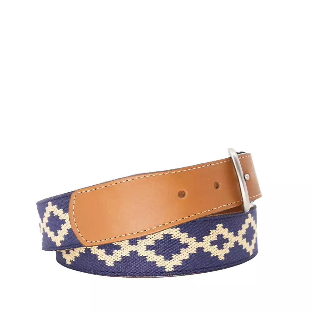La Matera Men's Corbina Woven Belt Tan 2