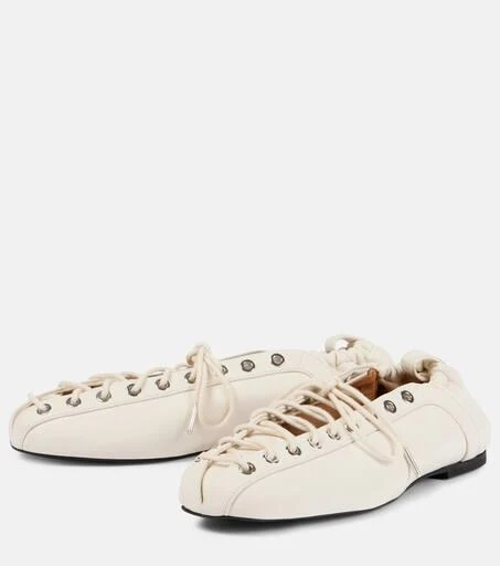 Ganni Lace-up ballet flats 4