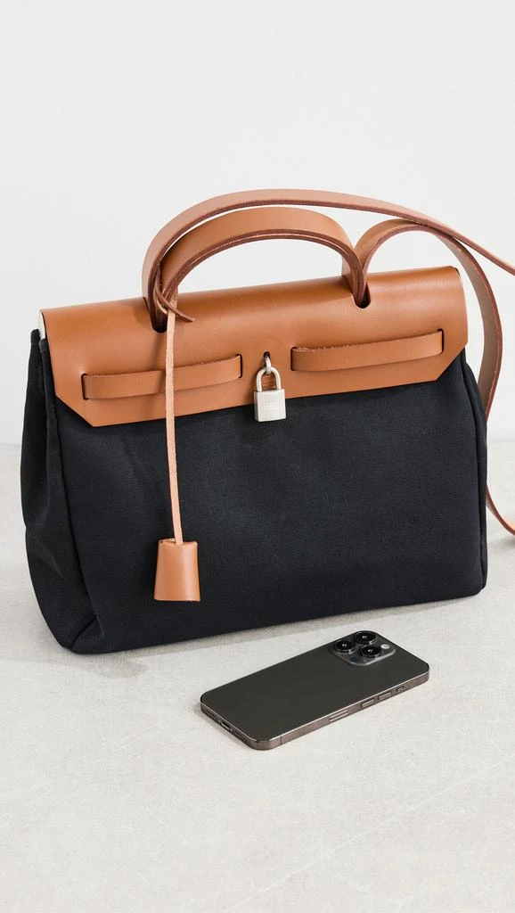 Shopbop Archive Hermes Toile Officier Herbag Shoulder Bag 2