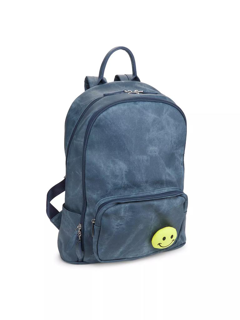 Bari Lynn Kid's Denim Smiley Face Backpack