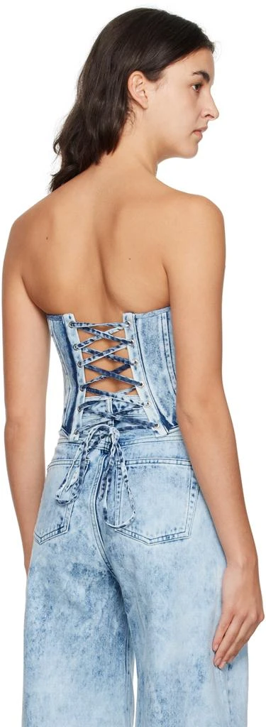 Marques Almeida Blue Paneled Denim Corset 3