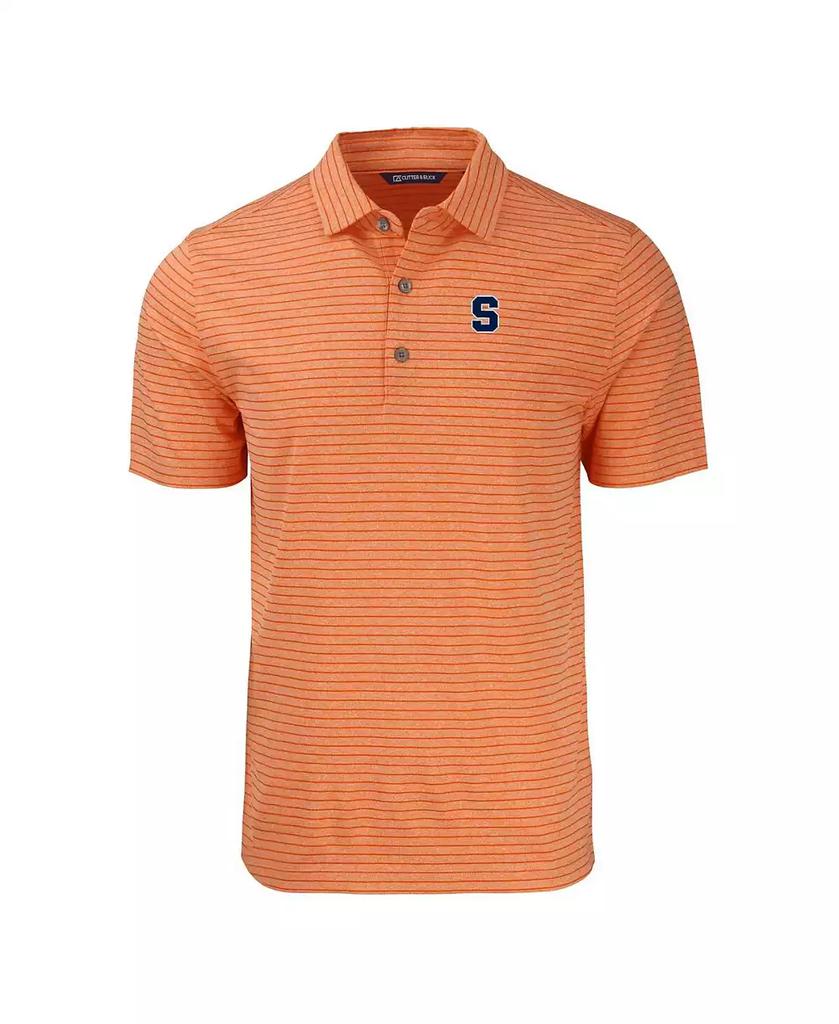 Cutter & Buck Men's Heather Orange Syracuse Orange Forge Eco Heathered Stripe Stretch Polo