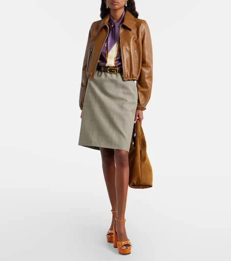 Gucci Leather bomber jacket 6