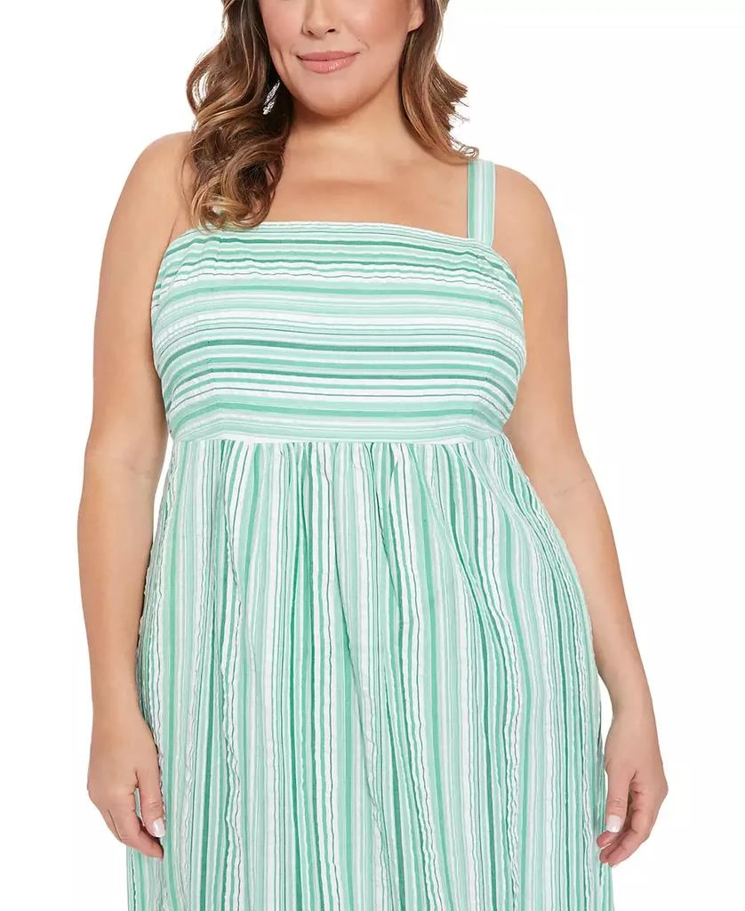 London Times Plus Size Striped Maxi Dress 5