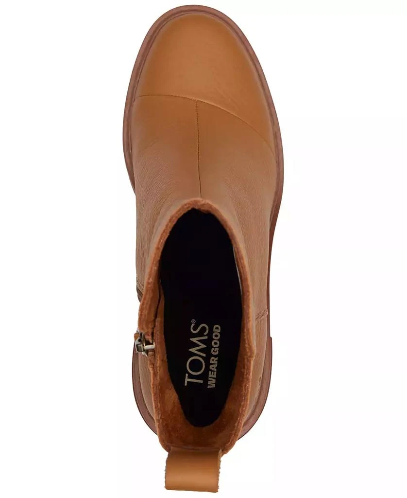 TOMS Women's Rya Lug Sole Block Heel Platform Booties 4