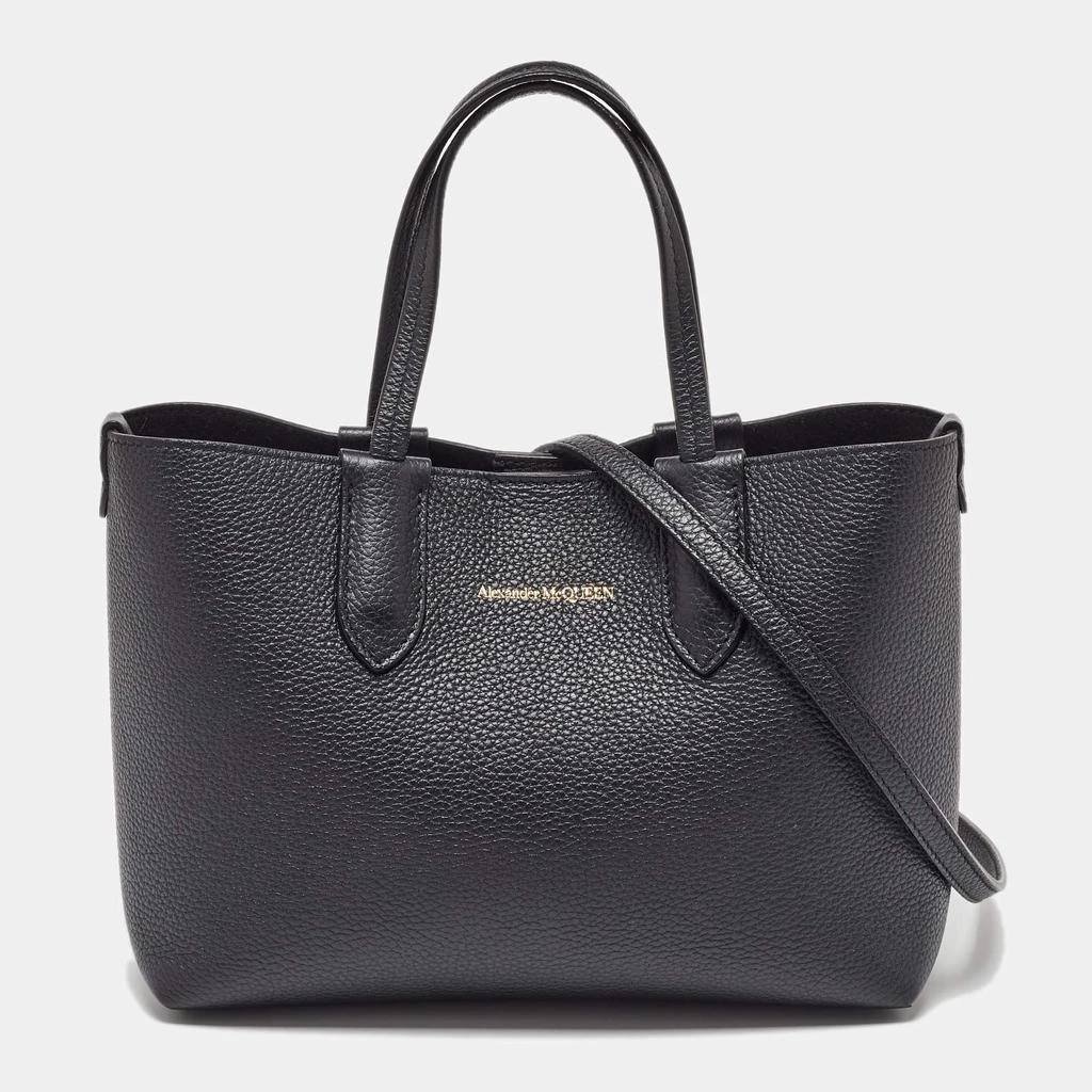 Alexander McQueen Alexander McQueen Black Leather Mini Shopper Tote 1