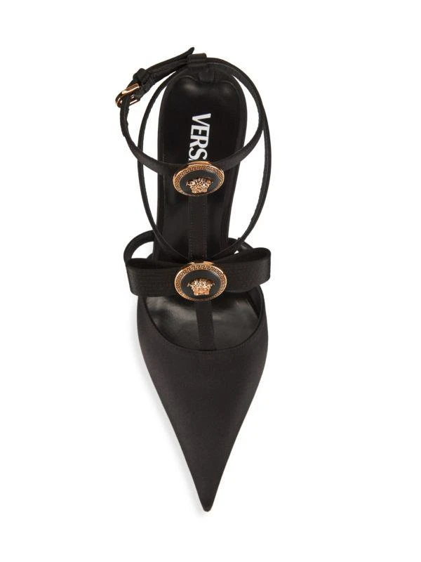 Versace 125MM Medusa Caged Satin Pumps 6