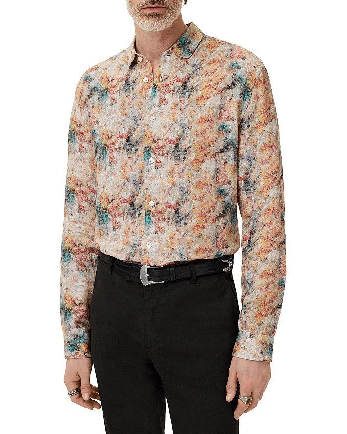 John Varvatos Luca Regular Fit Linen Shirt 3