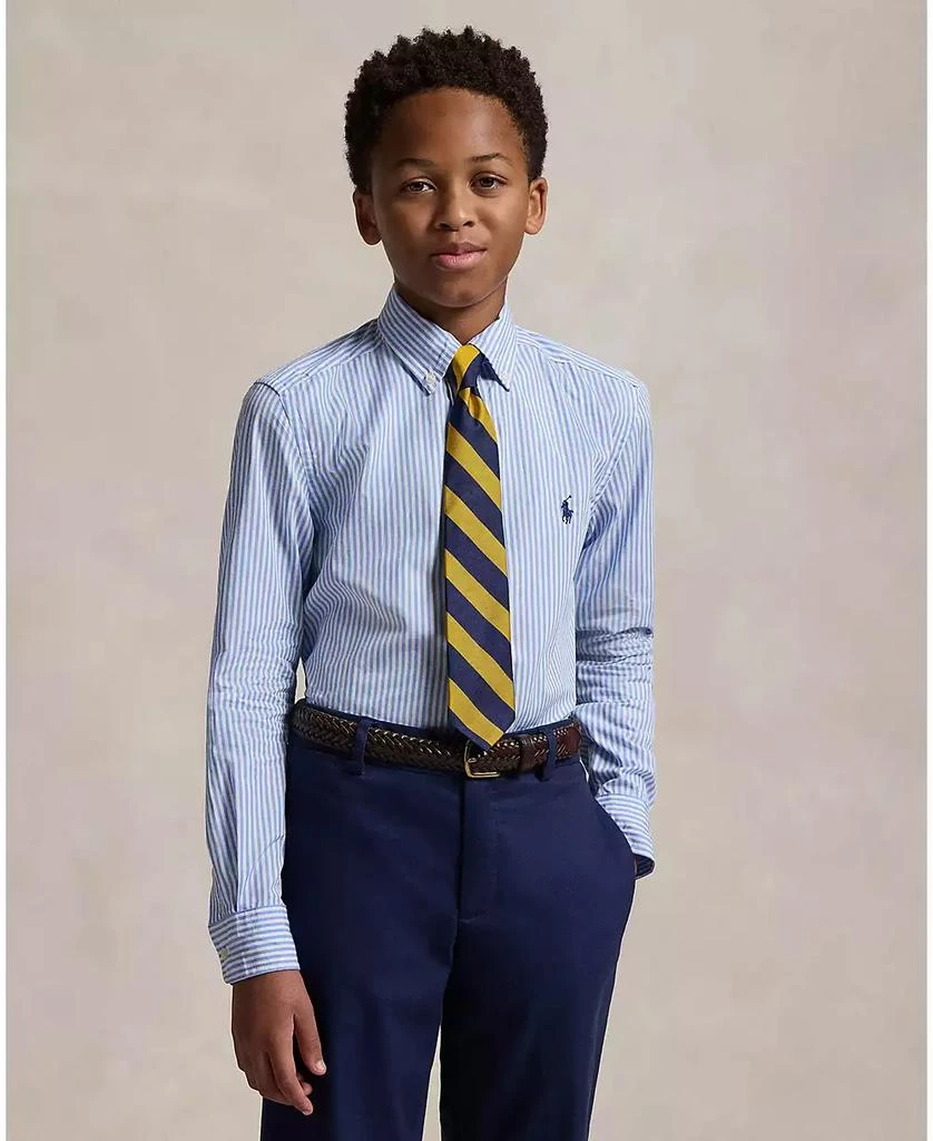 Big Boys Striped Cotton Poplin Shirt