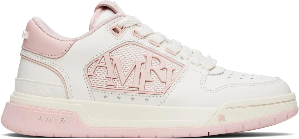 AMIRI Pink 
White Classic Low Sneakers 1