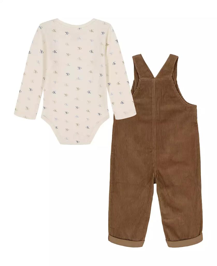 Calvin Klein Baby Boys 2-Piece Bodysuit and Overall Set