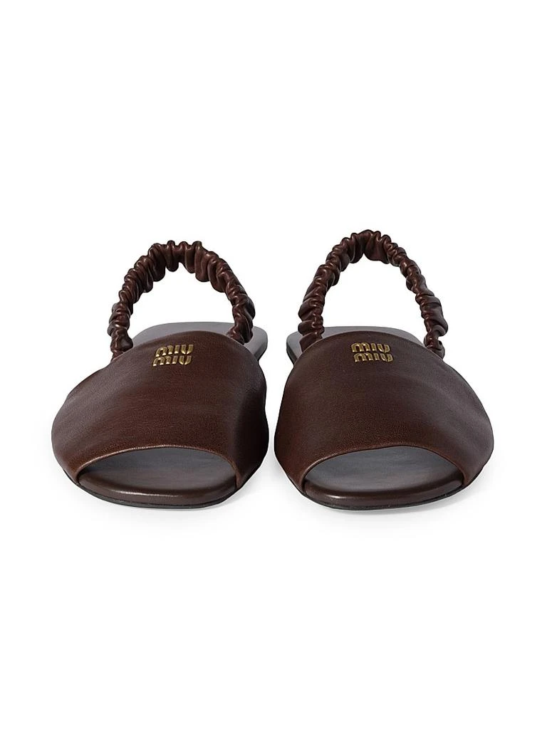 Miu Miu Ruches Nappa Leather Sandals 3