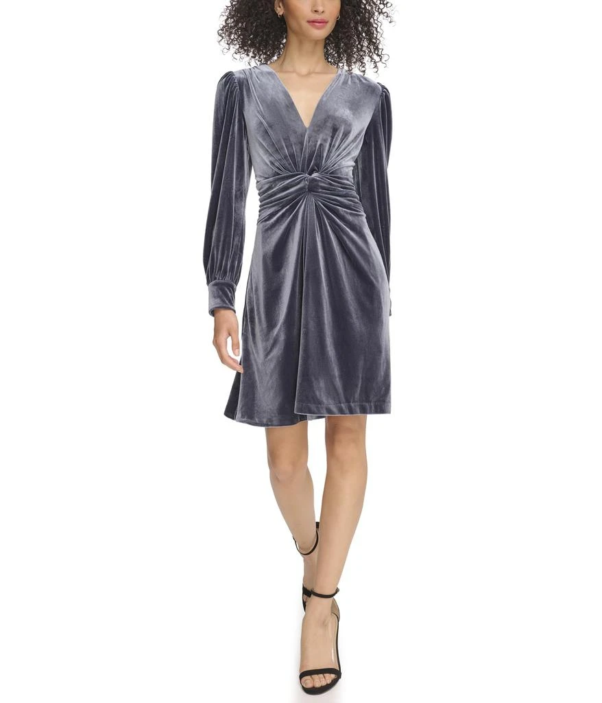 Vince Camuto Velvet Twist Front Fit-and-Flare 4