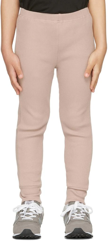 Kodomo BEAMS Kids Pink Rib Leggings 2