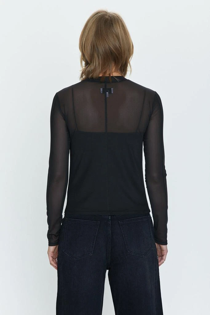 Pistola Denim Gwen Long Sleeve Mesh Top - Noir 4