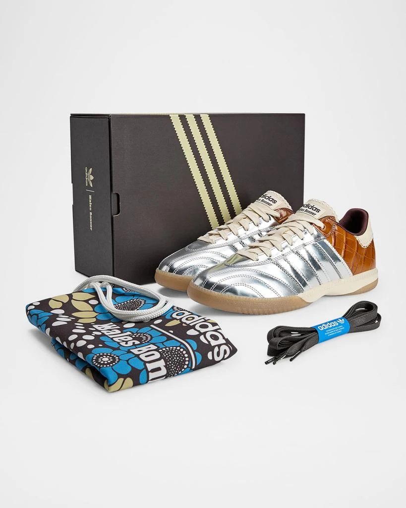 Adidas x Wales Bonner Men's Samba Metallic Croc-Effect Low-Top Sneakers 7