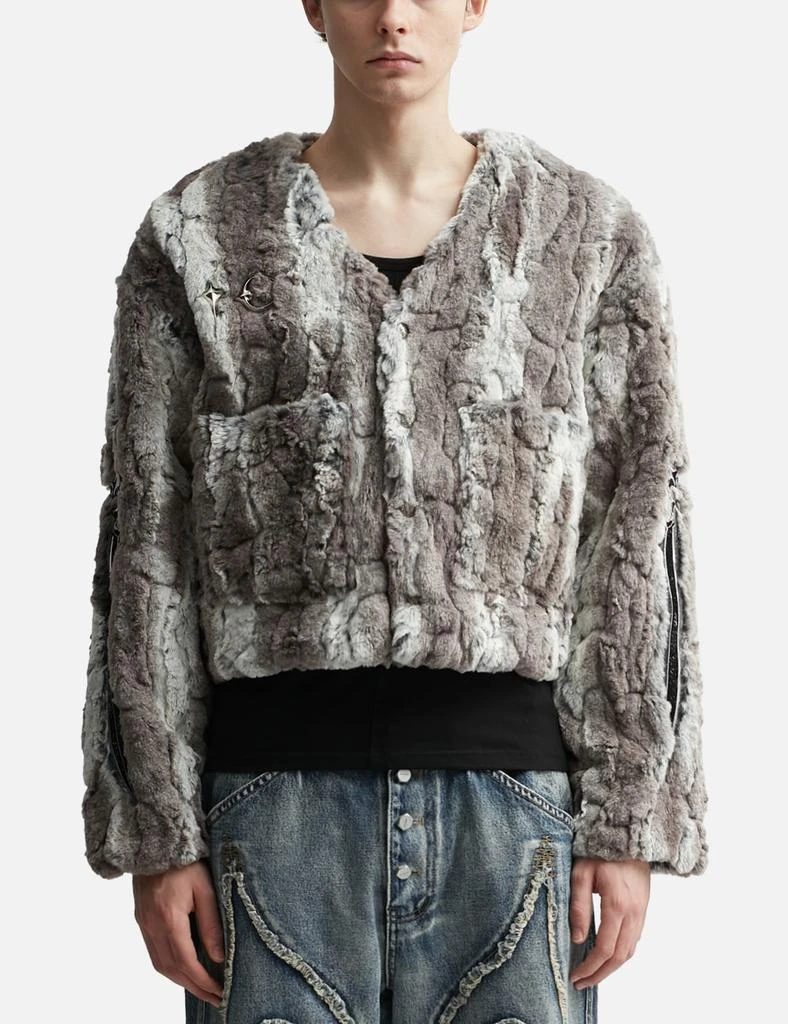 THUG CLUB Jindo Mix Fur Jacket 3