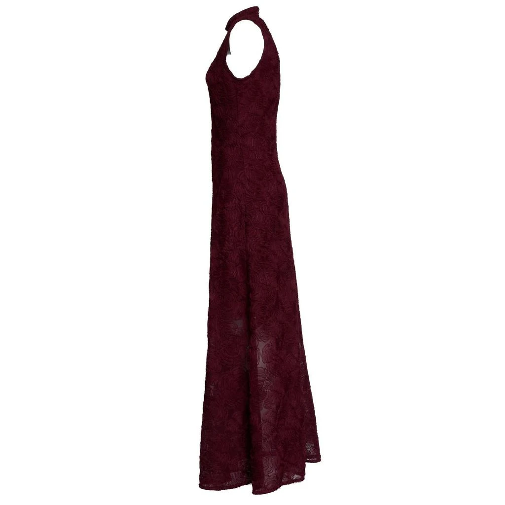 knee length dresses for ladies Flower mesh maxi dress ROTATE Nero main image 0
